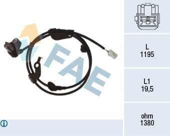 Sensor, wheel speed 78474