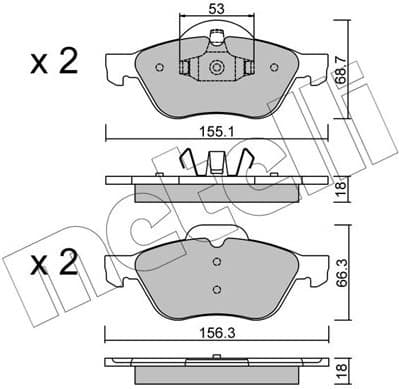 Brake Pad Set, disc brake 22-0335-0