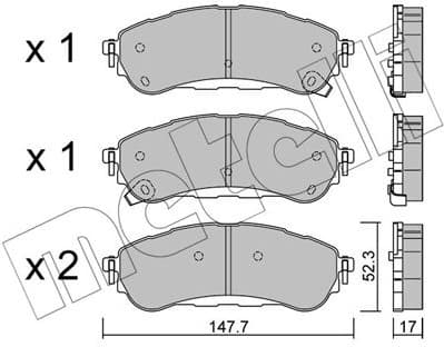 Brake Pad Set, disc brake 22-1344-0