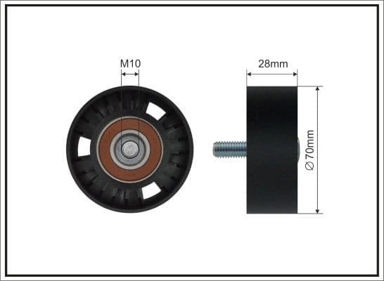 Deflection/Guide Pulley, V-ribbed belt 375-99 SC