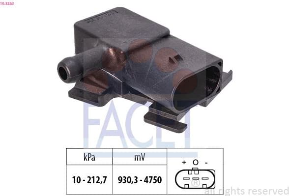 Sensor, exhaust pressure Made in Italy - OE Equivalent 10.3283