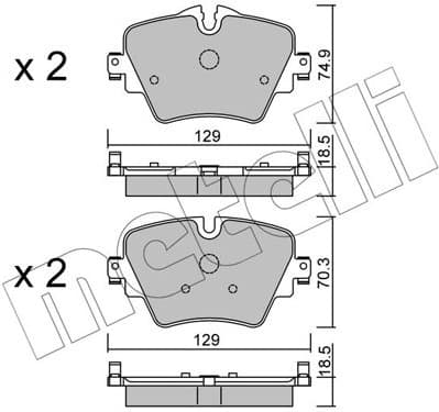 Brake Pad Set, disc brake 22-1037-0