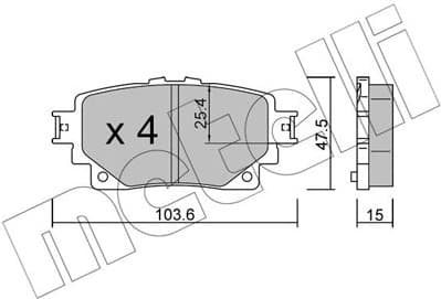 Brake Pad Set, disc brake 22-1229-0