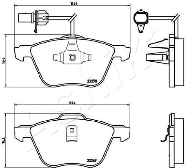 Brake Pad Set, disc brake 50-00-0952