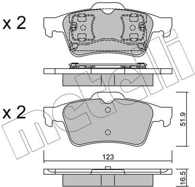 Brake Pad Set, disc brake 22-0337-0