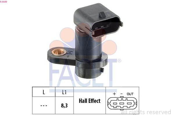 Sensor, camshaft position Made in Italy - OE Equivalent 9.0449