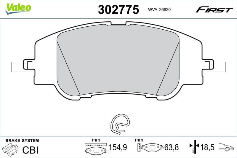 Brake Pad Set, disc brake ESSENTIAL 302775