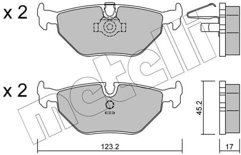 Brake Pad Set, disc brake 22-0210-0