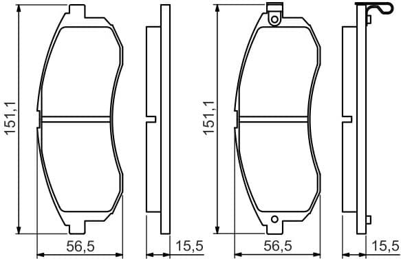 Brake Pad Set, disc brake 0986494362 - image 2