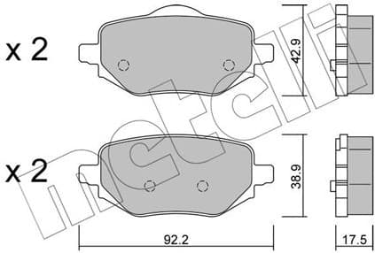 Brake Pad Set, disc brake 22-1323-0