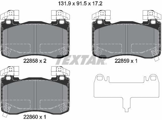 Brake Pad Set, disc brake 2285801