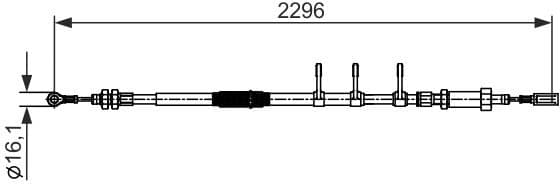 Cable Pull, parking brake 1987482595