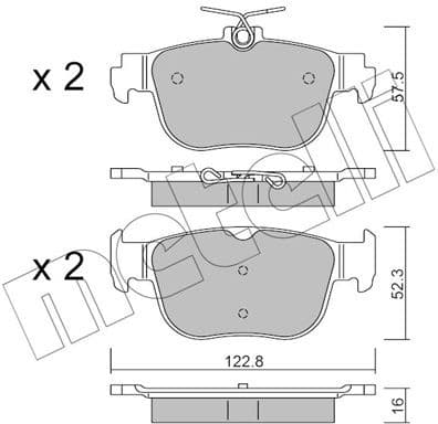 Brake Pad Set, disc brake 22-1281-0