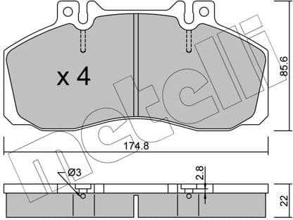 Brake Pad Set, disc brake 22-0267-0