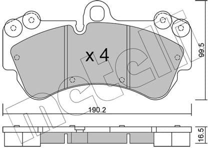 Brake Pad Set, disc brake 22-0653-0