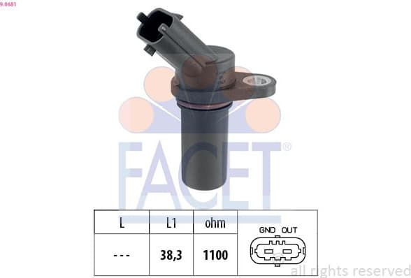 Sensor, crankshaft pulse Made in Italy - OE Equivalent 9.0681