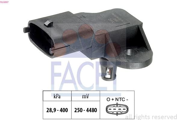 Air Pressure Sensor, altitude adaption Made in Italy - OE Equivalent 10.3357