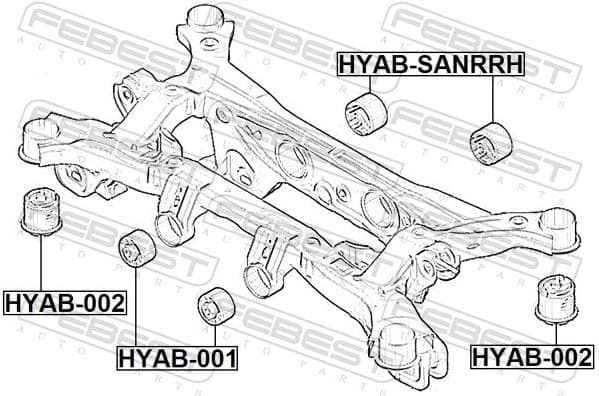 Bushing, axle beam HYAB-002 - image 2