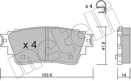 Brake Pad Set, disc brake 2211600