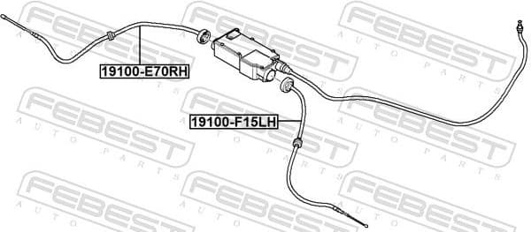 Cable Pull, parking brake 19100-F15LH - image 2
