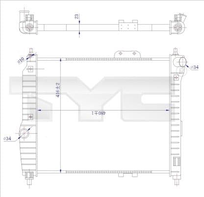 Radiator, engine cooling 706-0021-R