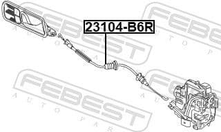 Cable Pull, door release 23104-B6R - image 2