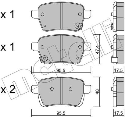 Brake Pad Set, disc brake 22-1012-0