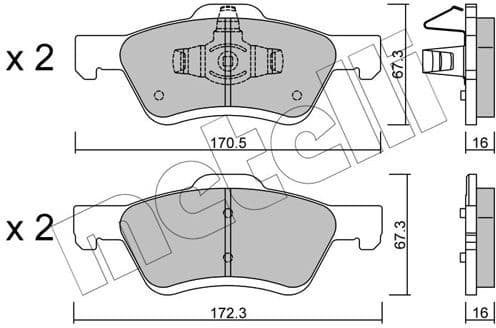 Brake Pad Set, disc brake 22-0906-0