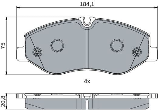 Brake Pad Set, disc brake 0986494914 - image 4