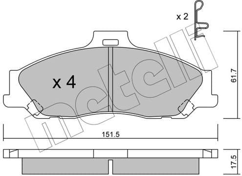 Brake Pad Set, disc brake 22-0479-0
