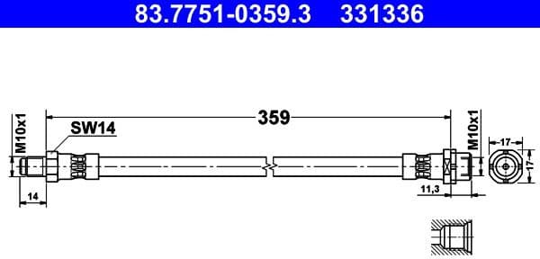 Brake Hose 83.7751-0359.3