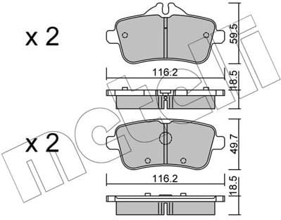 Brake Pad Set, disc brake 22-0968-0