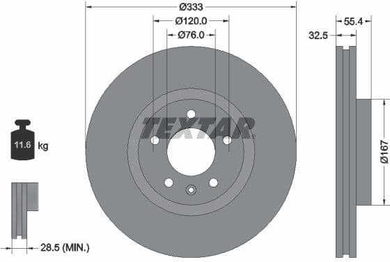 Brake Disc PRO+ 92121305