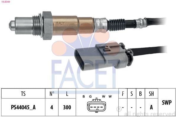 Oxygen Sensor Made in Italy - OE Equivalent 10.8349