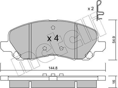 Brake Pad Set, disc brake 22-0481-0
