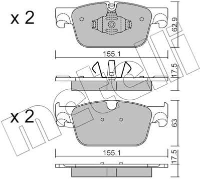 Brake Pad Set, disc brake 22-1119-0