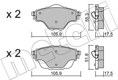 Brake Pad Set, disc brake 22-0988-0