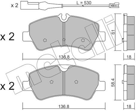 Brake Pad Set, disc brake 22-0991-1