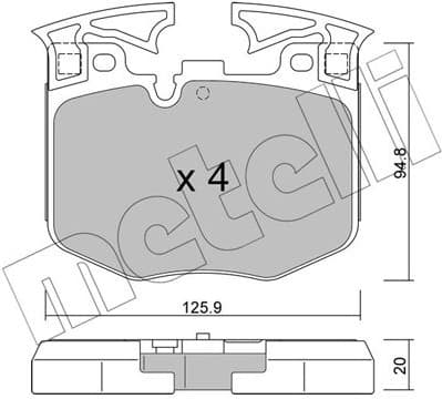Brake Pad Set, disc brake 22-1146-0