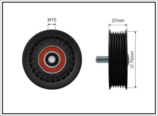 Deflection/Guide Pulley, V-ribbed belt 500522