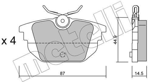 Brake Pad Set, disc brake 22-0299-0