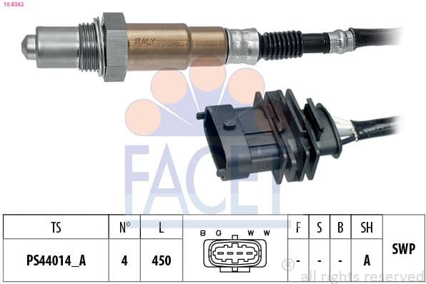 Oxygen Sensor Made in Italy - OE Equivalent 10.8362
