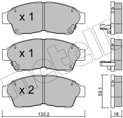 Brake Pad Set, disc brake 22-0149-0