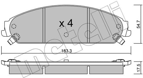 Brake Pad Set, disc brake 22-0717-0