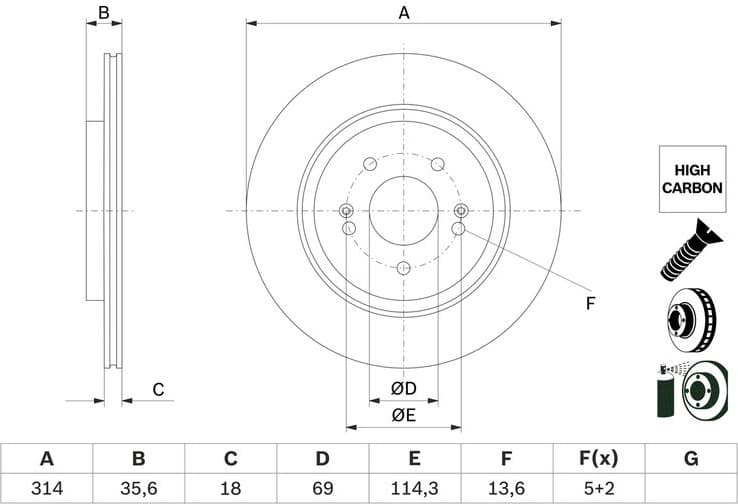Brake Disc 0986479H18 - image 2