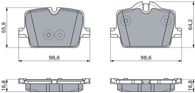 Brake Pad Set, disc brake 0 986 460 056