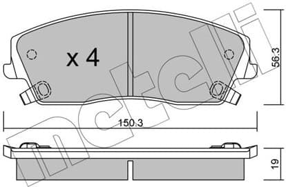 Brake Pad Set, disc brake 22-0716-0