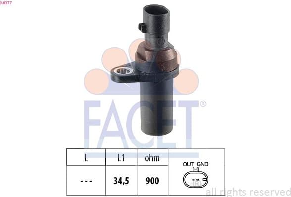 Sensor, crankshaft pulse Made in Italy - OE Equivalent 9.0377