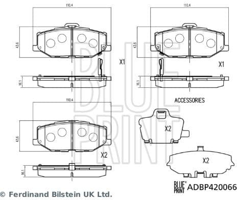 Brake Pad Set, disc brake ADBP420066 - image 2