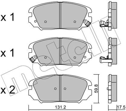 Brake Pad Set, disc brake 22-0885-0